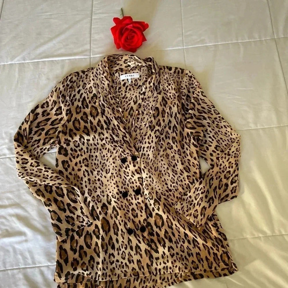 Frame Denim leopard double breasted blouse - Picture 7 of 14